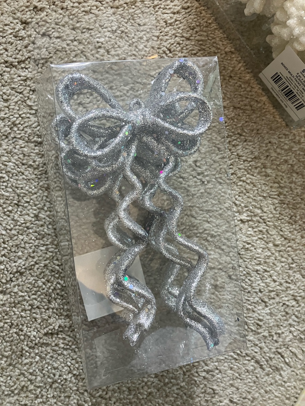 Hobby Lobby Silver Glitter Bow Pack